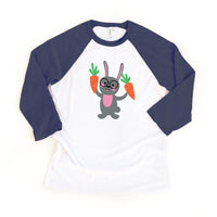 Bunny With Carrots Toddler Easter Raglan