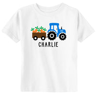 Personalized Easter Carrot Tractor Toddler & Youth Easter T-Shirt