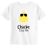 Chicks Dig Me Funny Toddler & Youth Easter T-Shirt