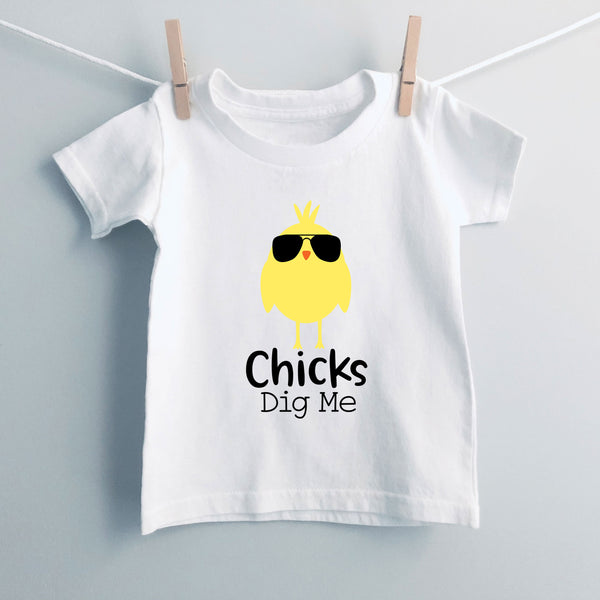 Chicks Dig Me Funny Toddler & Youth Easter T-Shirt