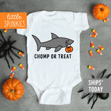 Chomp or Treat SHARK Halloween Cute Baby Unisex Onesie
