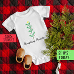 Christmas Miracle Holiday Baby reveal Onesie