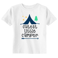 Cutest Little Camper Toddler Youth Summer Shirt