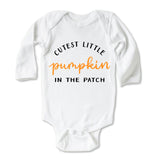 Cutest Little Pumpkin Halloween Cute Fall Baby Unisex Onesie