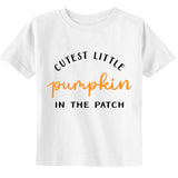 Cutest Little Pumpkin Toddler Youth Halloween Kids Shirt