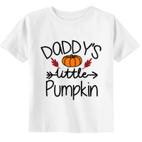 Daddy's Little Pumpkin Toddler Youth Halloween Kids Shirt