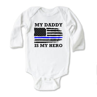 Daddy is My Hero Police Father's Day Baby Onesie