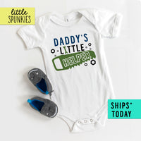 Daddy's Little Helper Father's Day Baby Onesie