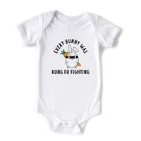 Every Bunny Was Kung Fu Fighting Funny Baby Easter Onesie