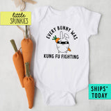 Every Bunny Was Kung Fu Fighting Funny Baby Easter Onesie
