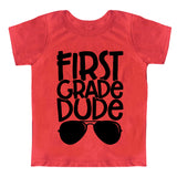 First Grade Dude Sunglasses Youth Back to School First Grader T-Shirt