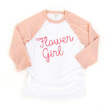 Flower Girl Wedding Raglan Shirt (TEXT ONLY)
