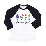 Flower Girl Wedding Raglan Shirt (WILDFLOWERS)