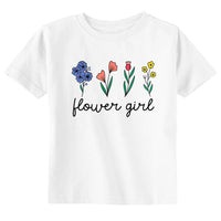 Flower Girl Toddler Youth Wedding T-Shirt (WILDFLOWERS)