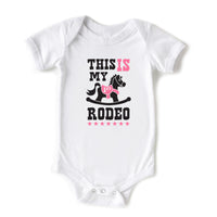 Country Girl This is My First Rodeo Onesie Birthday Outfit (PINK)