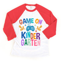 Game On Kindergarten Toddler Youth Back to School Raglan Tee