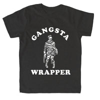 Gansta Wrapper Toddler Youth Halloween Funny Mummy Kids Shirt