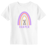 Personalized Girl Easter Rainbow Toddler & Youth Easter T-Shirt CUSTOM