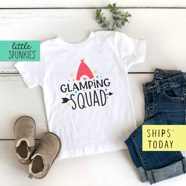 Glamping Squad Toddler Youth Summer Shirt