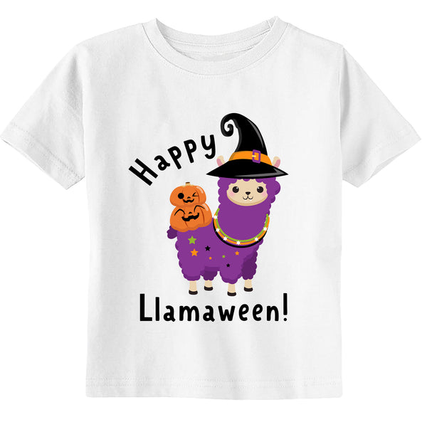 Happy Llamaween Toddler Youth Halloween Kids Shirt