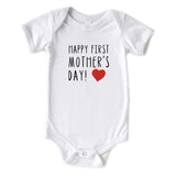 1st Mothers Day Cute First Mothers Day Baby Onesie