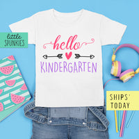 Hello Kindergarten HEART Toddler & Youth Back to School T-Shirt