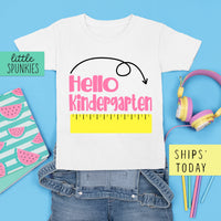 Hello Kindergarten SCHOOL RULER Toddler & Youth Back to School T-Shirt
