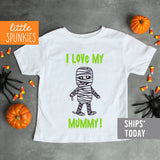 I Love My Mummy Toddler Youth Halloween Kids Shirt