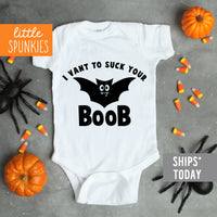 I Vant To Suck Your Boob Cute Baby Halloween Unisex Onesie