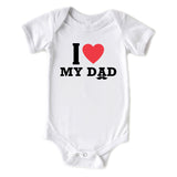I (HEART) My Dad Father's Day Baby Onesie