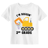 I'm Diggin 2nd Grade Youth Back to School Excavator T-Shirt