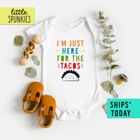 I'm Just Here for the Tacos Cute Baby Cinco De Mayo Onesie