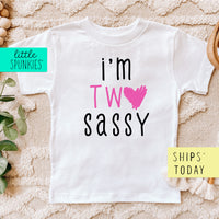 I'm Two Sassy Toddler & Youth Birthday T-Shirt