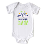 Just A Boy in Love With Her Mama Cute Mothers Day Baby Onesie