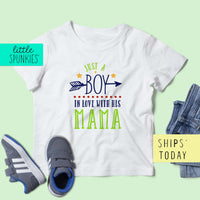 Just A Boy in Love With Her Mama Toddler & Youth Mother's Day T-Shirt