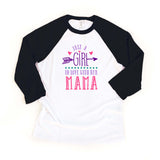 Just A Girl in Love With Her Mama Toddler Mother's Day Raglan Shirt