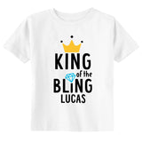 Personalized King of the Bling Boy Toddler Youth Wedding T-Shirt