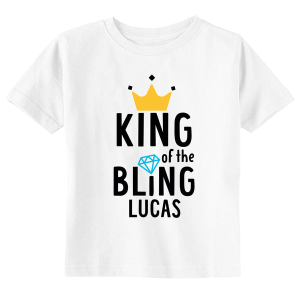 Personalized King of the Bling Boy Toddler Youth Wedding T-Shirt