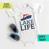 Lake Life with Boat Baby Summer Onesie