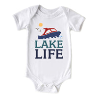 Lake Life with Boat Baby Summer Onesie