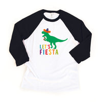 Let's Fiesta T-Rex Toddler Cinco De Mayo Raglan Tee