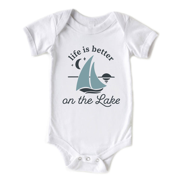 Life is Better on the Lake Baby Summer Onesie