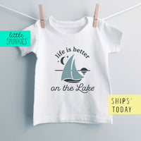 Life is Better on the Lake Toddler Youth Summer Shirt