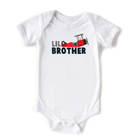 Lil Brother Announcement Airplane Cute Baby Onesie