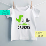 Little Brother Saurus Green Dinosaur Boy Toddler & Youth T-Shirt