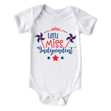 Little Miss Independent Baby 4th of July Onesie
