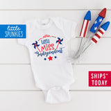 Little Miss Independent Baby 4th of July Onesie