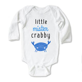 Little Mister Crabby Summer Baby Boy Beach Onesie
