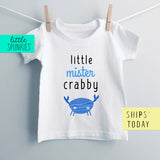Little Mister Craby Summer Toddler & Youth Beach T-Shirt