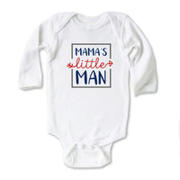 Mama's Little Man Cute Mothers Day Baby Boy Onesie